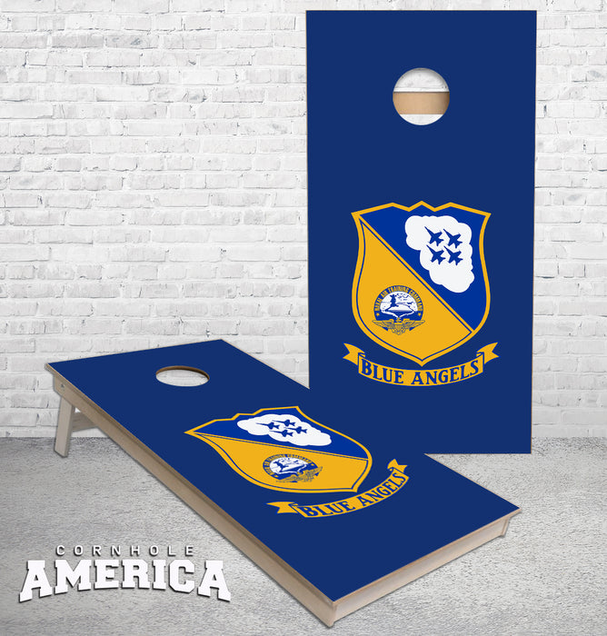 US Navy Blue Angels cornhole boards