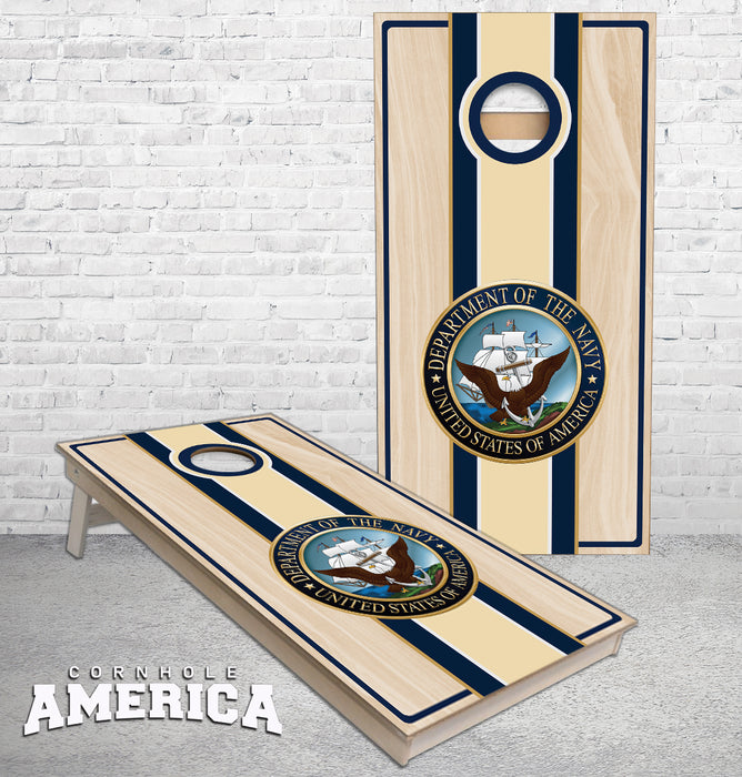 US Department of the Navy Pro Stripe cornhole boards