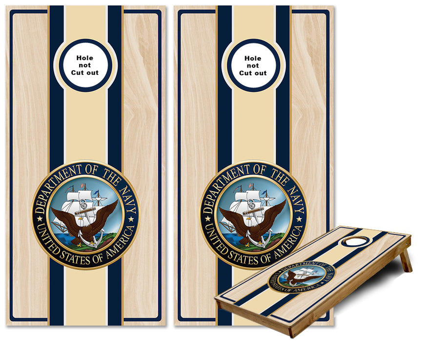 United State Department of the Navy Pro Stripe cornhole wraps