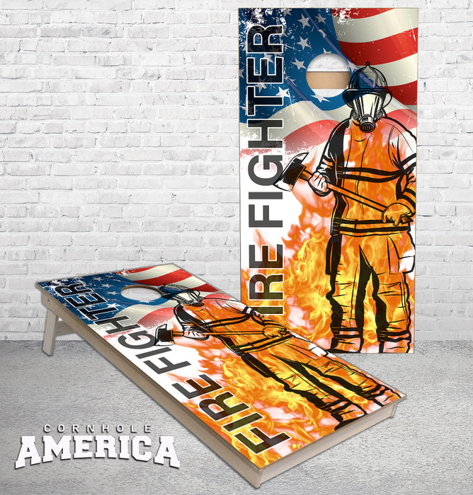 Fire Fighter cornhole boards