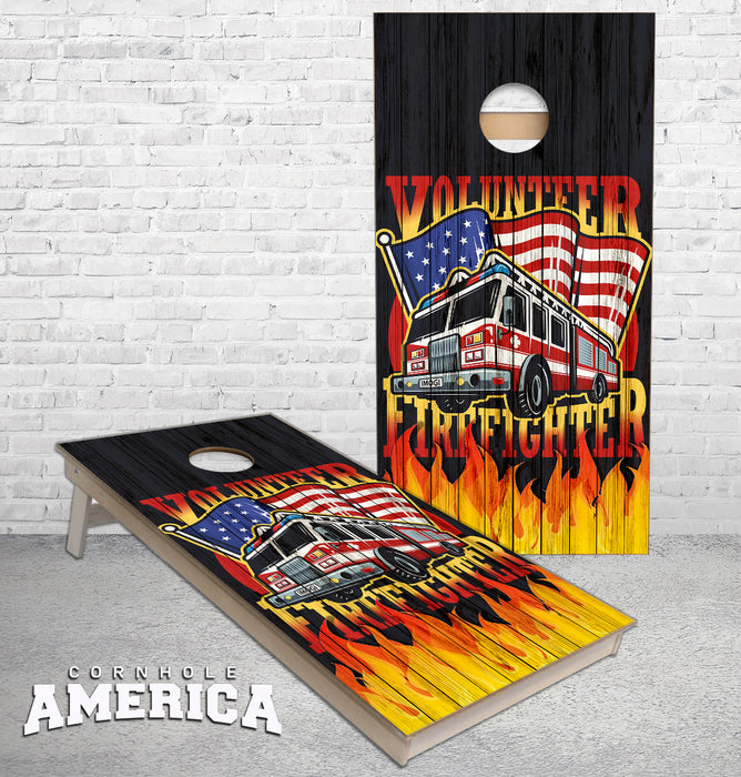 Volunteer Fire Fighter  Cornhole Boards