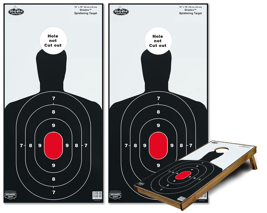 Paper Target Shooting Practice cornhole wraps