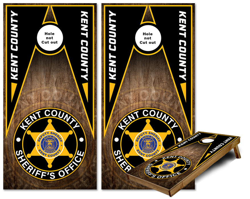 Kent County Sheriffs office Michigan cornhole wraps