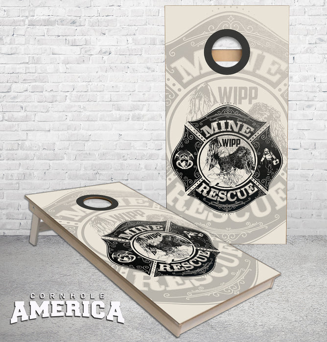 Mine Rescue Cornhole boards