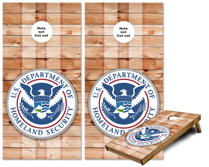 Department of Homeland Security cornhole wraps