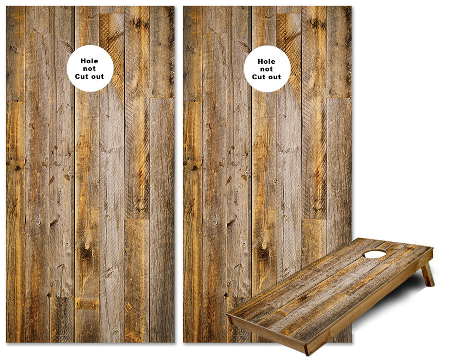 Barn Oak Wood with Character cornhole wraps