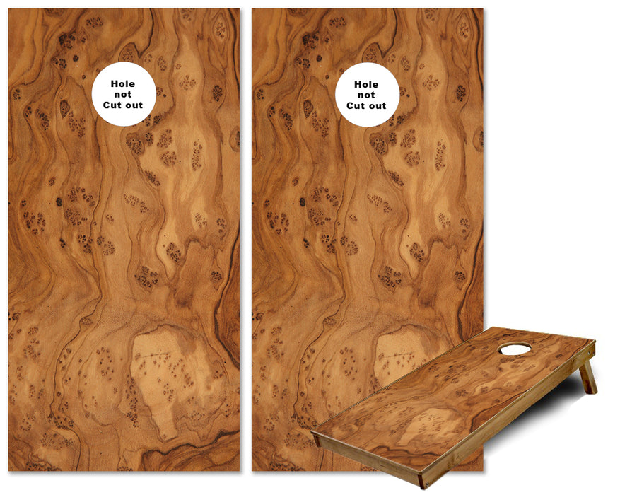 Darker Birds Eye Maple cornhole wraps