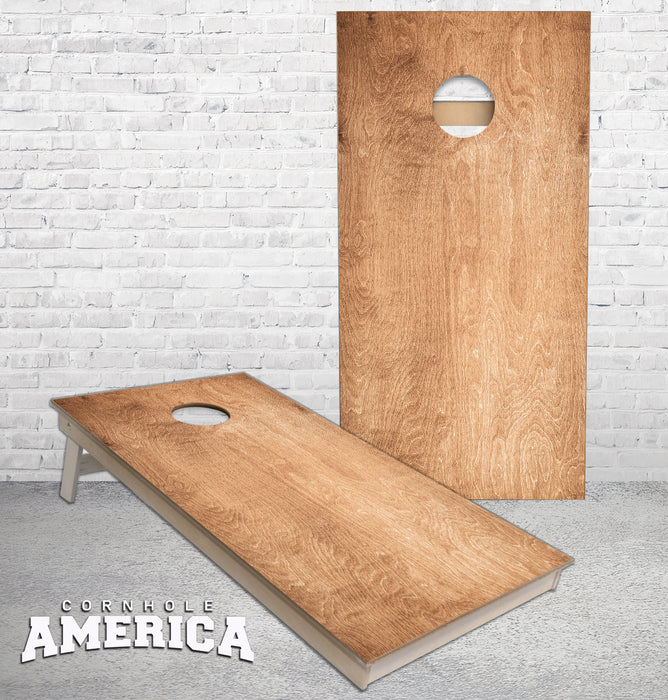 Medium Brown Wood cornhole boards