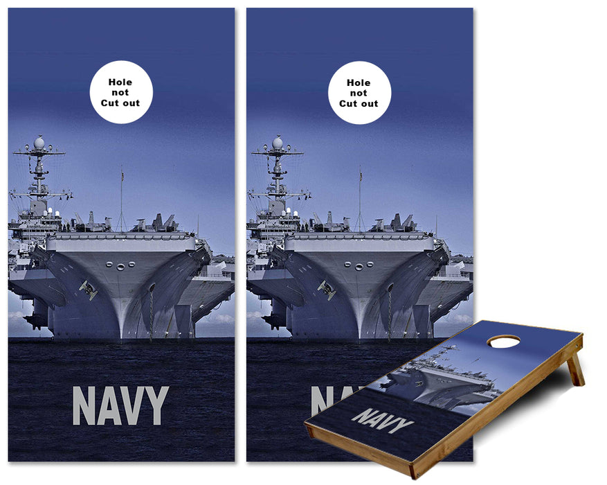 United States Navy Carrier Ship cornhole wraps