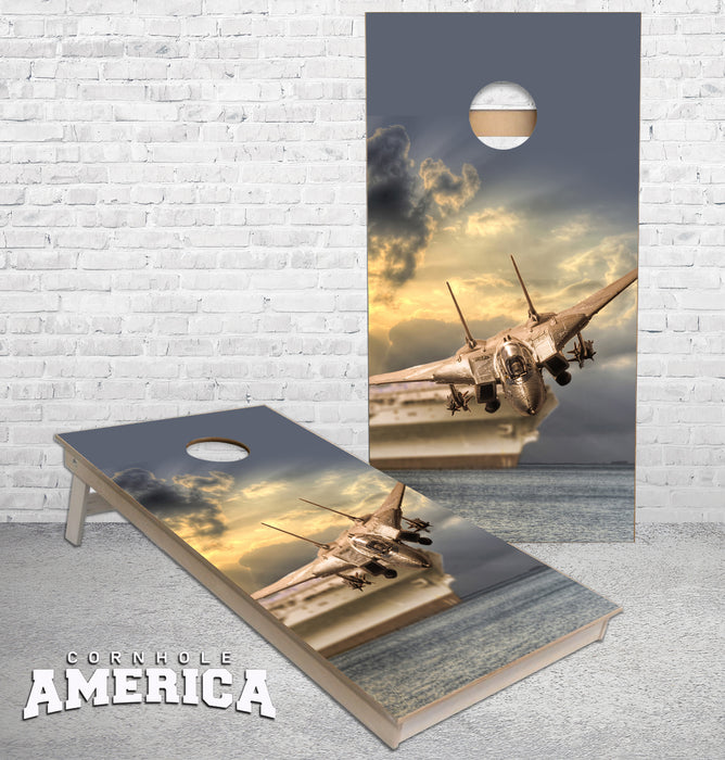 US Navy F-14 Tomcat Navy Cornhole Boards