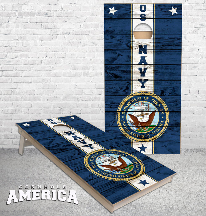 United States Navy striped Cornhole Boards