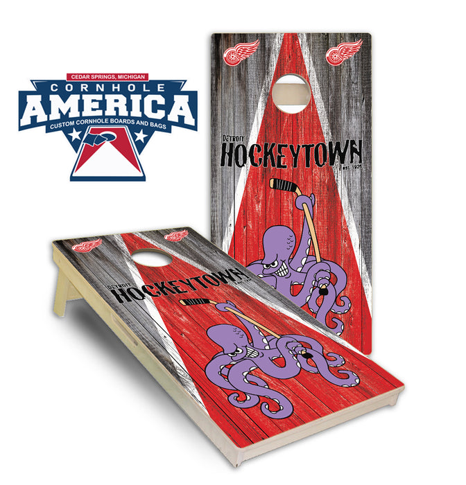 Hockeytown Detroit Octopus Pro-Series Cornhole Boards