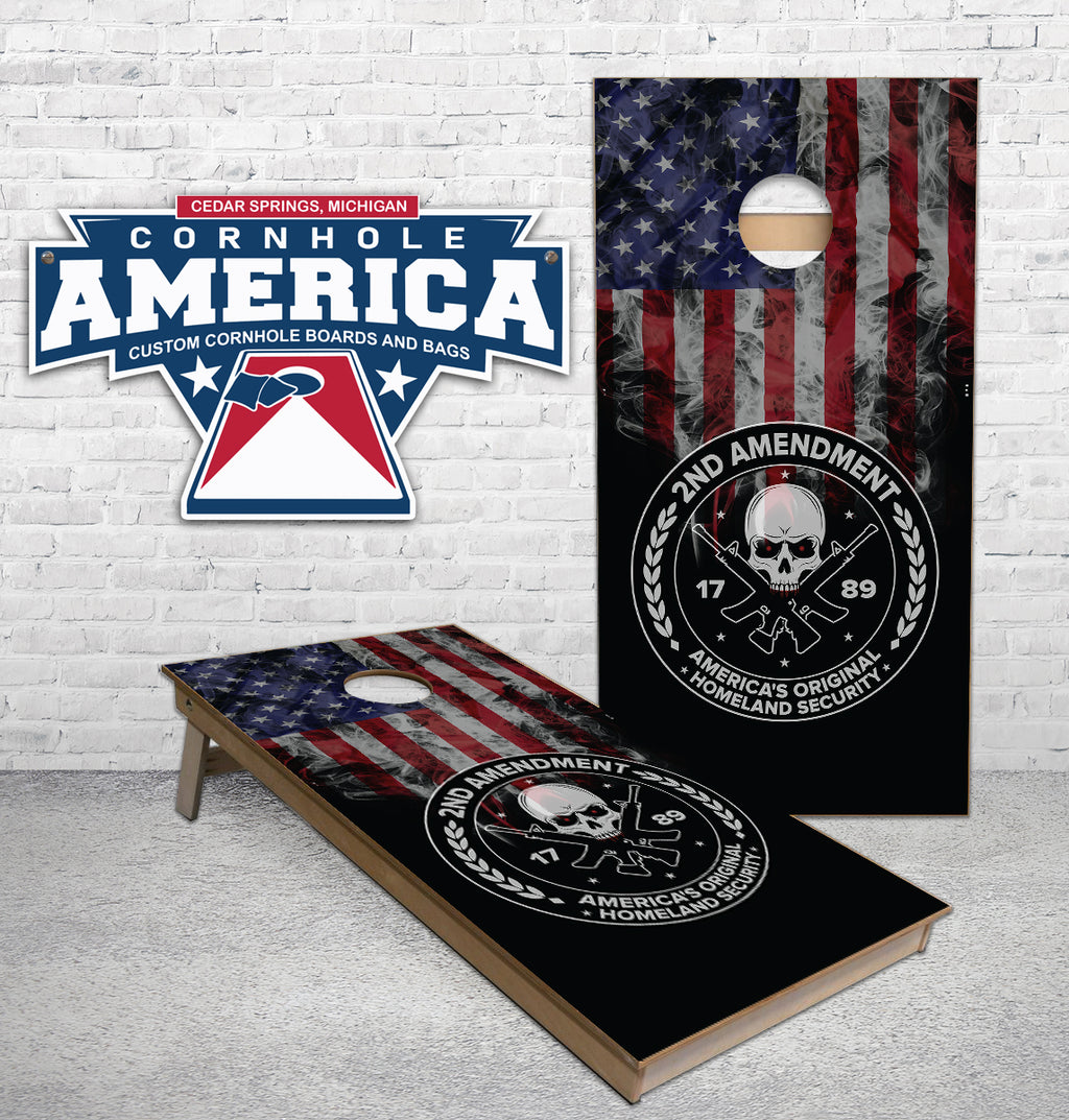 Mikebaldomakes - American Flag Buffalo Bills Cornhole Boards