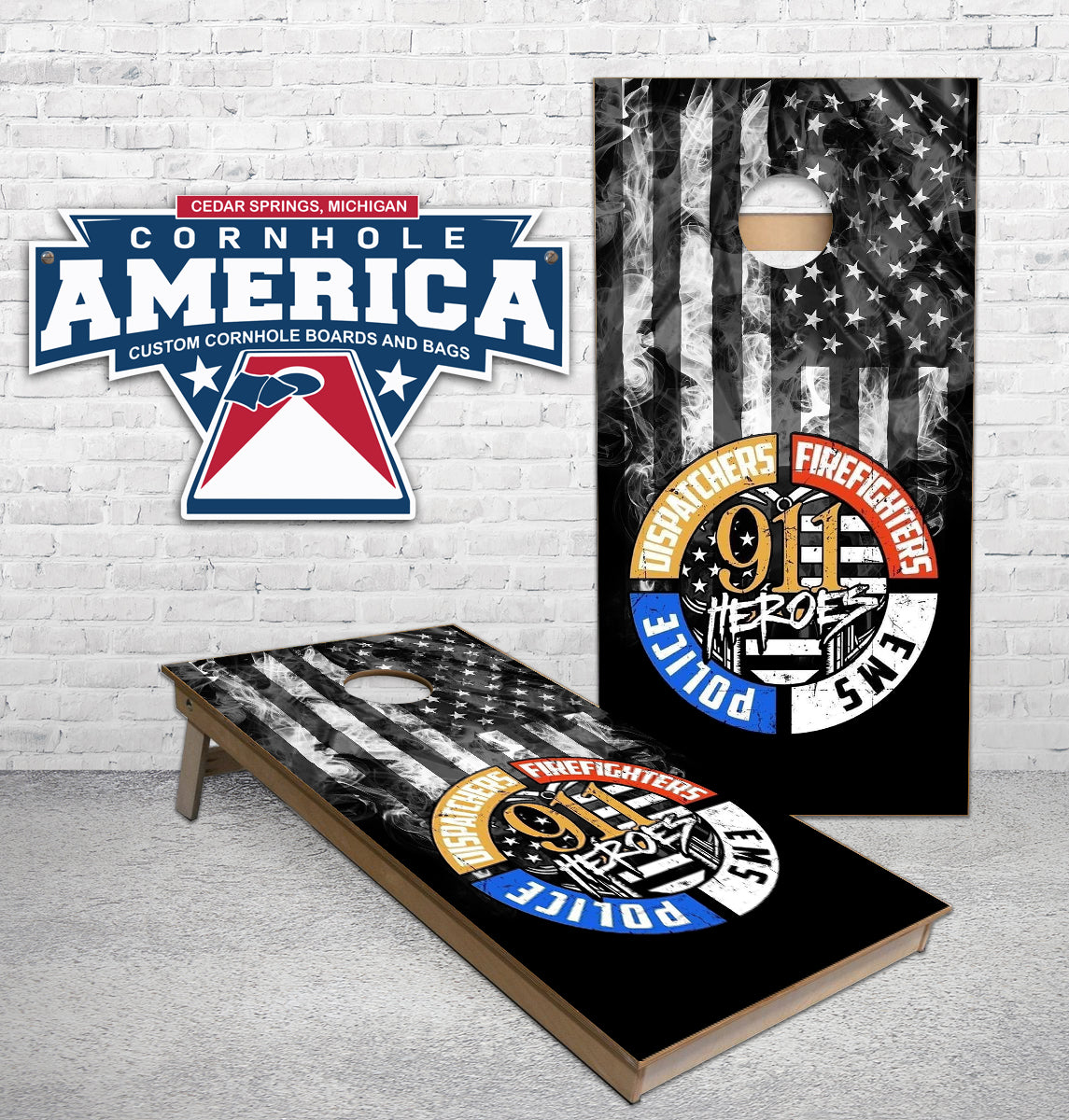 Wagner Seahawks Regulation Cornhole Game Set Vintage Version - ONLINE ONLY:  Wagner College