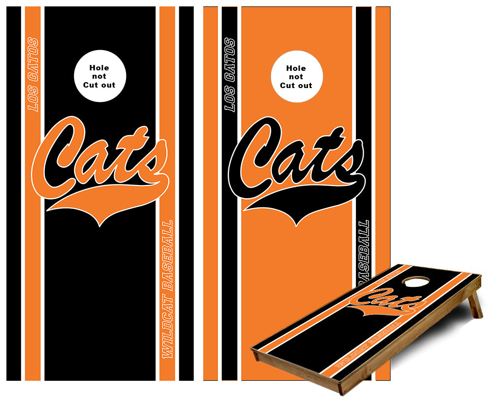 Los Catos Cats Baseball California Cornhole Wraps