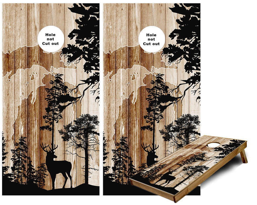 Michigan Whitetail Deer Hunting  Cornhole Wraps