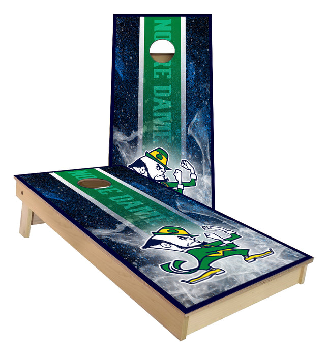 Notre Dame hazy smoke striped Cornhole Boards