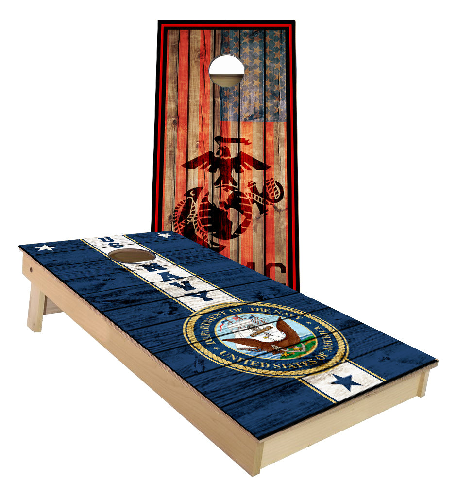 US Navy and Marines cornhole boards — Cornhole America